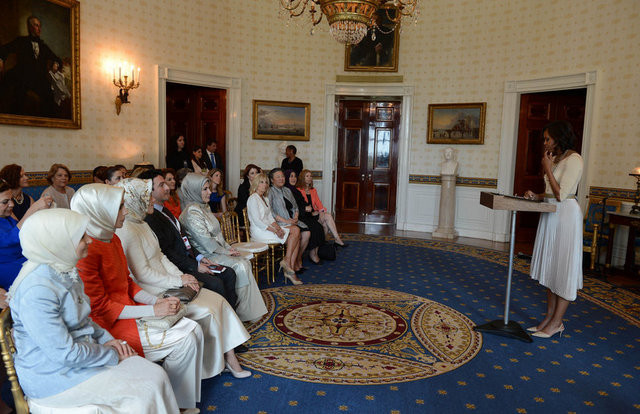 Ev sahibi Michelle Obama...