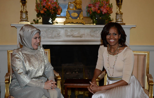 Ev sahibi Michelle Obama...