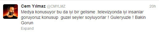 Cem Yılmazdan Gezi Parkı tweeti