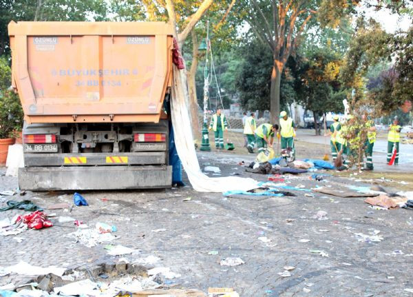 Müdahalenin ardından Gezi Parkı