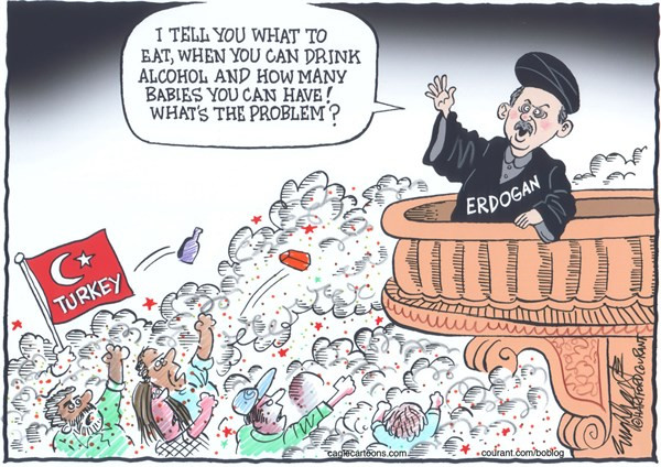 Başbakan Erdoğan için skandal karikatürler