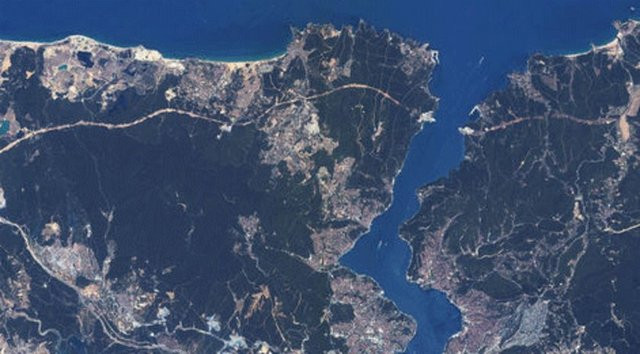 İşte uzaydan bakınca 3. köprü!