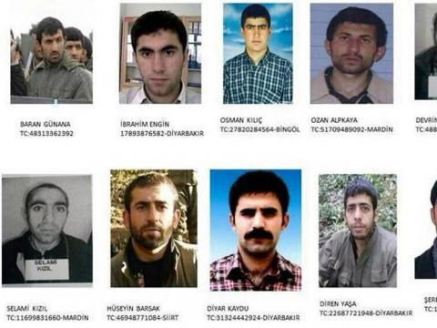 Kaçan PKKlıların kabarık suç dosyası