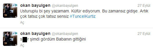 Okan Bayülgenden küfürlü tweet