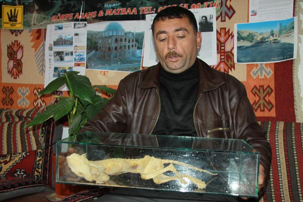 Cami inşaatında tuhaf fosil