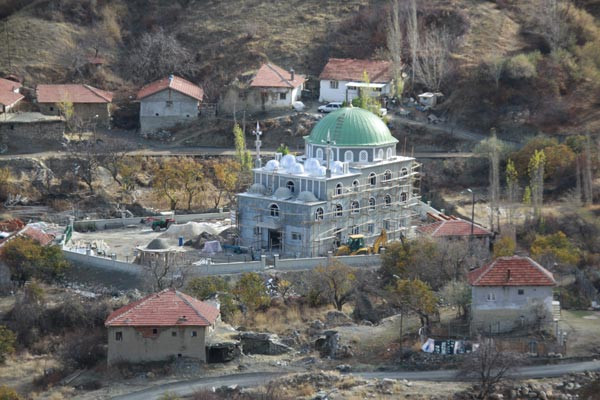 Cami inşaatında tuhaf fosil