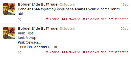 Twittera ananas bombası düştü