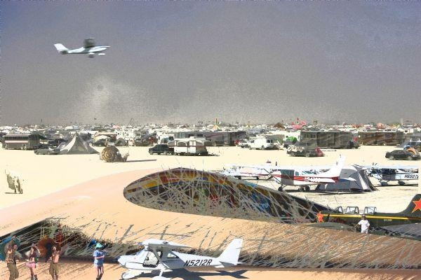 Ünlü Türk mimarlar Nevada çölüne kumdan havaalanı tasarladı