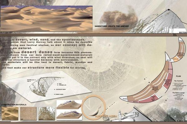 Ünlü Türk mimarlar Nevada çölüne kumdan havaalanı tasarladı