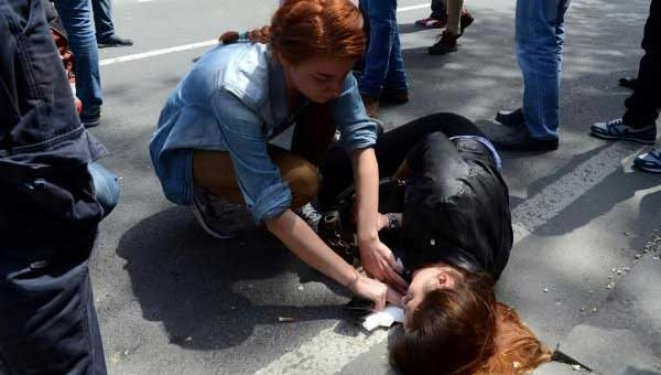 Taksim'de kaza, avukattan ilk yardım
