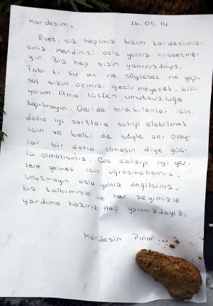 Soma'ya mektup yağıyor
