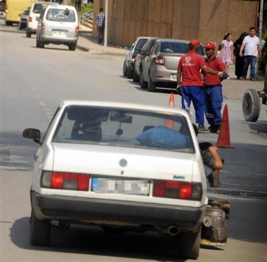 Piknik yerine otomobille böyle köz taşındı
