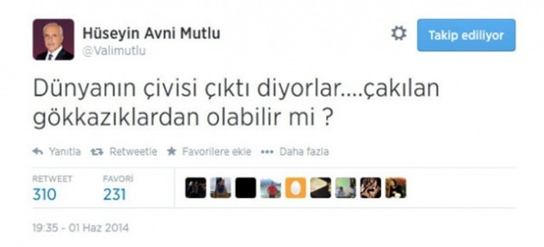 Vali Mutlu'nun tweeti ortalığı yıktı