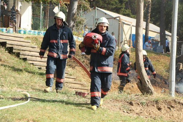 Tarihi köşkte yangın