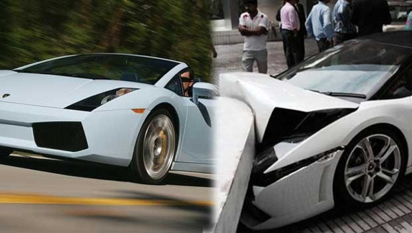 Vale park ederken çarptı gitti güzelim Lamborghini
