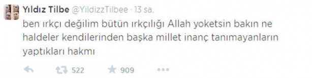Yıldız Tilbe'nin ırkçı tweetlerine tepki yağdı