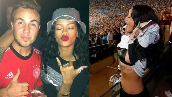 Rihanna'nın gol sevinci olay yarattı