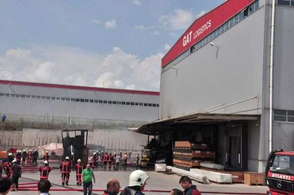 Lojistik firmasında yangın
