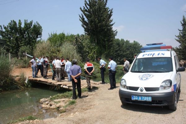 Sulama kanalında dehşet anları