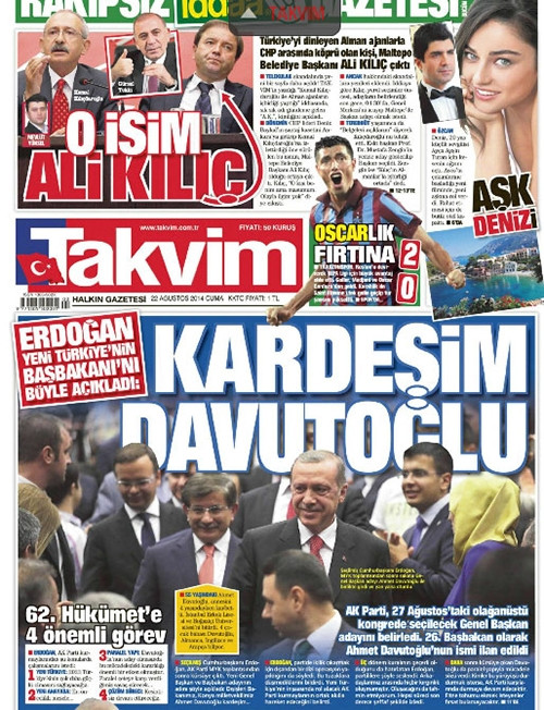 Davutoğlu'nun adaylığını basın böyle gördü