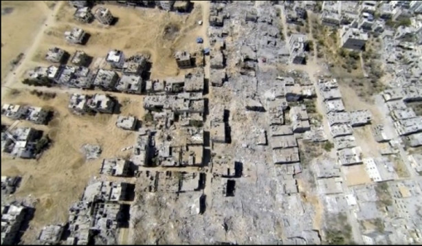 İsrail'in Gazze'de yaşattığı yıkım havadan görüntülendi