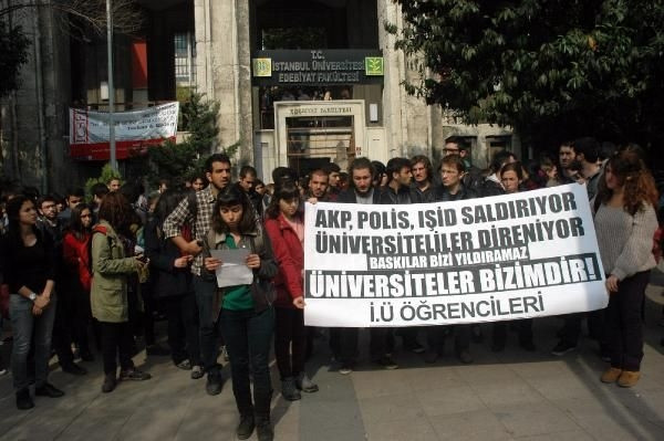 IŞİD protestosuna yaka-paça gözaltı