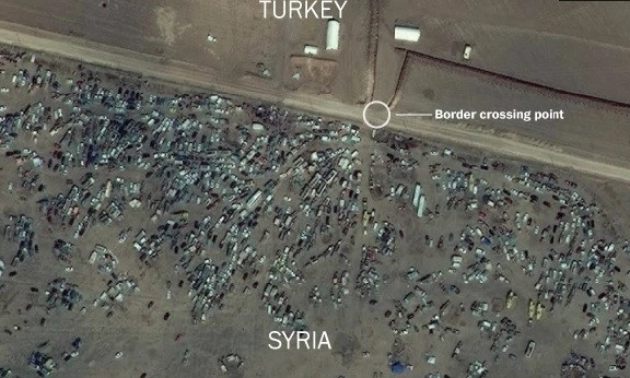 Kobani'deki yıkım uydudan görüntülendi