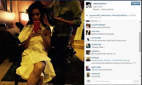 Adriana Lima Instagram'da yenge oldu