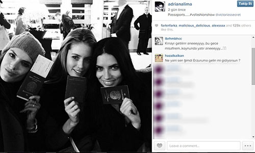 Adriana Lima Instagram'da yenge oldu