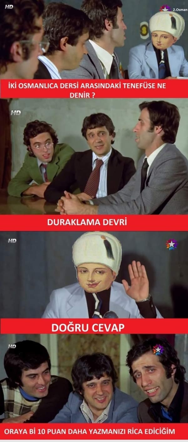 Bunlar da zorunlu Osmanlıca capsleri