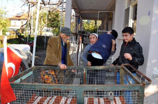Engelli çocuğunu el arabasıyla İzmir'e götürmek istedi