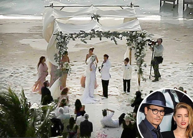 Johnny Depp ve Amber Heard'ın düğün fotoğrafları sızdı