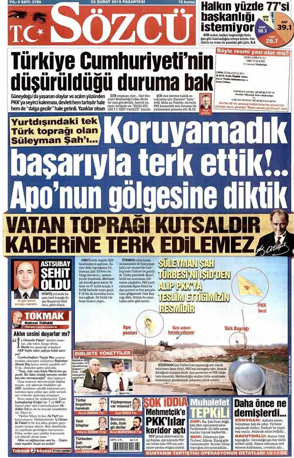 Şah Fırat operasyonunu gazeteler böyle gördü
