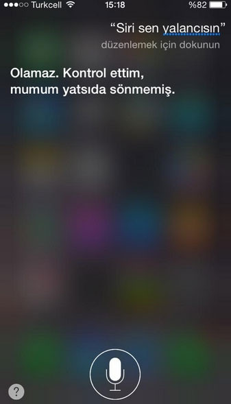 Türklerin Siri ile imtihanı