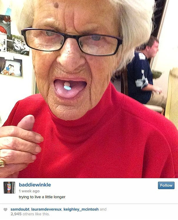 86'lık Instagram fenomeni: Baddie Winkle