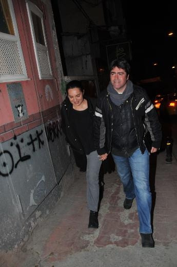 Eyşan Özhim sevgilisi Aydın Bulut ile gecelerde