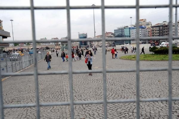 Taksim'de 1 Mayıs hazırlıkları