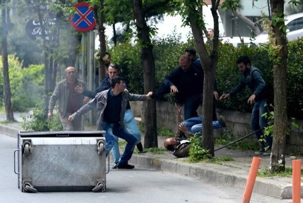 Eylemciye böyle vurdular