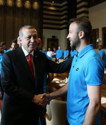 Cumhurbaşkanı Erdoğan Ç.Rizespor kafilesini kabul etti