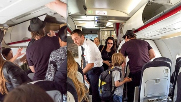 Angelina Jolie ve Brad Pitt ekonomi sınıfında uçtu
