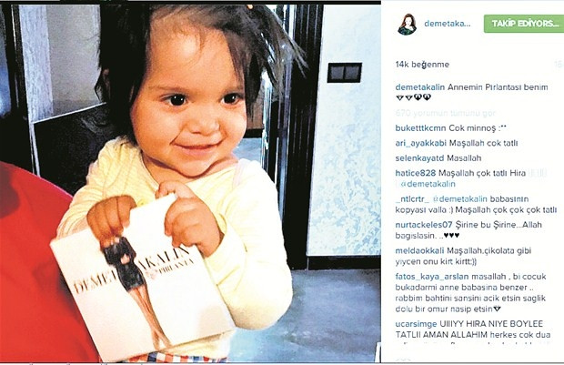 Demet Akalın'ın kızı Hira büyüdü