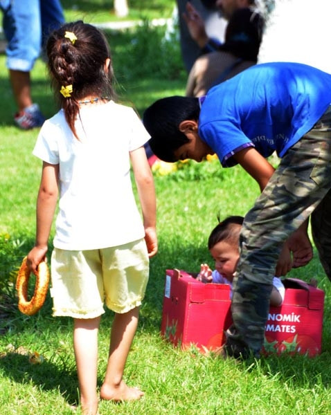 Bodrum’daki park ve bahçeler mülteci kampına döndü