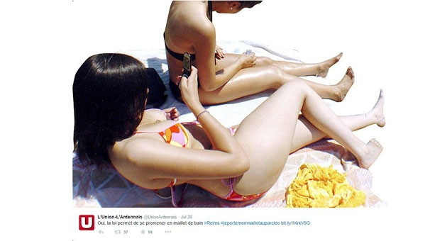Güneşlenen kadına bikini dayağı