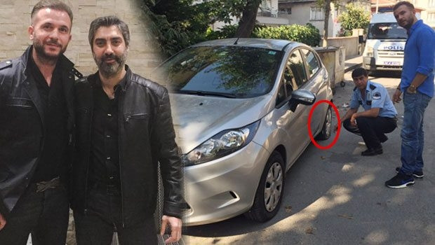 Polat hayranları Özgür Teke'nin arabasının lastiklerini patlattı