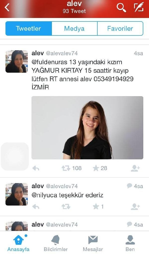13 yaşındaki Yağmur'dan haber alınamıyor