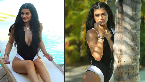 Kylie Jenner mayo çekiminde