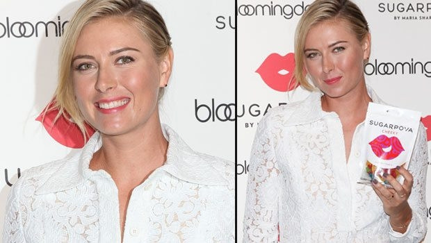 Maria Sharapova mağaza açılışında beyazlara büründü