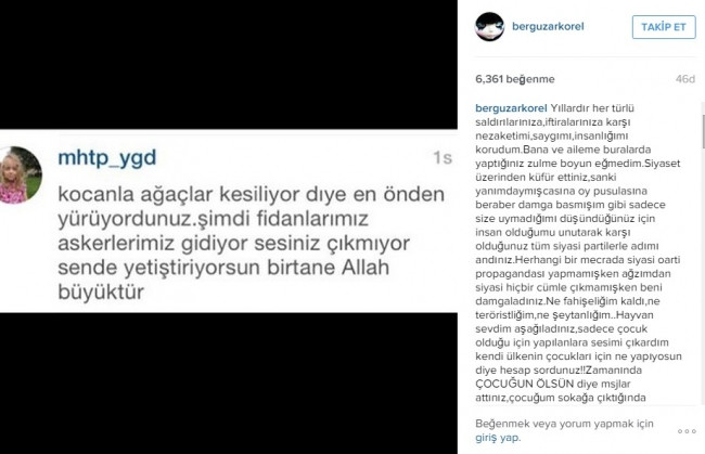 Bergüzar Korel: 'Ne fahişeliğim kaldı ne teröristliğim'