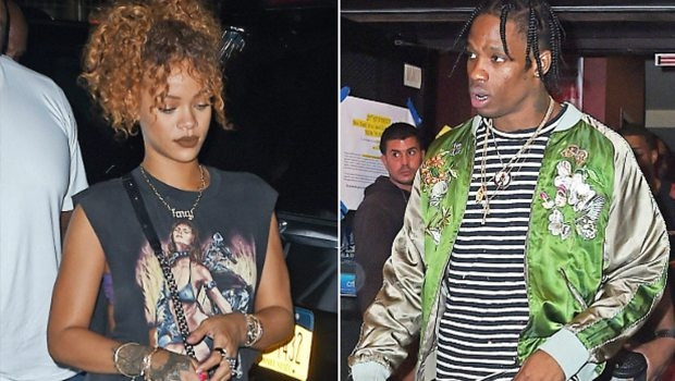 Rihanna ve rapçi Travis Scott öpüşürken görüldü