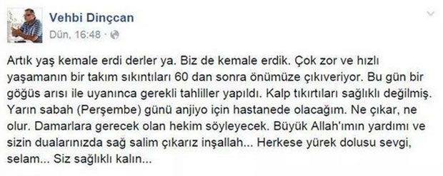 Bülent Ersoy'dan Vehbi Dinçcan'a duygusal veda
